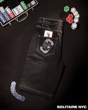 Load image into Gallery viewer, ACE OF SPADE DENIM SHORTS